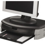 Support moniteur lcd q-connect crt imprimantes 583x335x120mm poids 2.7kg