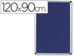 Tableau q-connect affichage mural cadre aluminium feutrine fond bleu accessoires fixation inclus 120x90x3cm