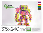 Feuille mousse liderpapel a4+ 240x315mm 60g/m2 épaisseur 1.5mm coloris assortis bloc 10 feuilles