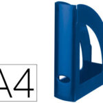 Porte-revues q-connect plastique grande capacité stabilité 2100 microns 250x80x320mm coloris bleu opaque
