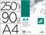 Papier végétal liderpapel calque haute transparence surface régulière satinée 90g/m2 a4 210x297mm
