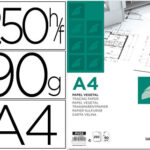 Papier végétal liderpapel calque haute transparence surface régulière satinée 90g/m2 a4 210x297mm