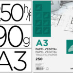 Papier végétal liderpapel calque haute transparence surface régulière satinée 90g/m2 a3 297x420mm