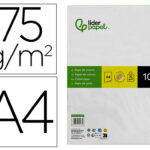Papier couleur néon liderpapel multifonction a4 75g 4 coloris assortis néons jaune orange rose vert 100f