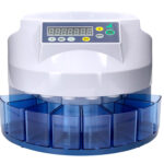 Compteuse trieuse monnaie q-connect électronique libre ou par lot 216u/minute 4 chiffres led 355x266x330mm 4.5kg