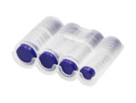 Casier monnayeur q-connect soufflet 8 fractions euros 75x105x32mm coloris transparent/bleu – Image 3