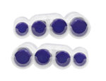 Casier monnayeur q-connect soufflet 8 fractions euros 75x105x32mm coloris transparent/bleu – Image 4