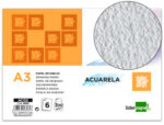 Papier dessin liderpapel aquarelle grain moyen 300g/m2 format a3 420x297mm minipack 6f