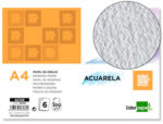 Papier dessin liderpapel aquarelle grain moyen 300g/m2 format a4 210x297mm minipack 6f
