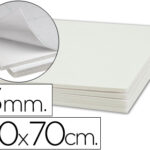 Carton entrecolle liderpapel adhesif 50x70cm epaisseur 3mm unicolore blanc