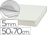 Carton entrecolle liderpapel adhesif 50x70cm epaisseur 5mm unicolore blanc