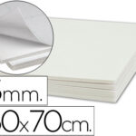 Carton entrecolle liderpapel adhesif 50x70cm epaisseur 5mm unicolore blanc