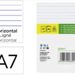 Bloc notes liderpapel perforé ligné a7 105x74mm paysage couverture carton imprimé 250g/m2 80f 60g/m2