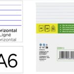Bloc notes liderpapel perforé ligné a6 148x105mm paysage couverture carton imprimé 250g/m2 80f 60g/m2