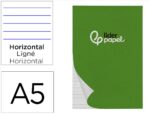 Bloc notes liderpapel perforé ligné a5 210x148mm paysage couverture carton imprimé 250g/m2 80f 60g/m2