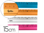 Règle liderpapel 15cm gamme aluminium coloris assortis