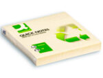 Bloc-notes q-connect quick notes papier recyclé 76x76mm 100f repositionnables coloris jaune – Image 4