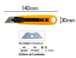 Cutter xd123 q-connect retractable lame acier 18 mm  blister – Image 2