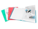 Protège-documents liderpapel polypropylène couverture flexible 20 pochettes fixes coloris bleu translucide – Image 10