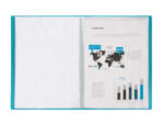 Protège-documents liderpapel polypropylène couverture flexible 20 pochettes fixes coloris bleu translucide – Image 6