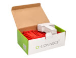 Relieur fasteneur q-connect d-clips plastique intérieur métallique pliable en tout sens coloris rouge boîte 100 unités – Image 2