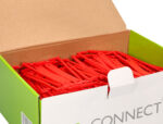 Relieur fasteneur q-connect d-clips plastique intérieur métallique pliable en tout sens coloris rouge boîte 100 unités – Image 3