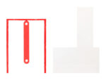 Relieur fasteneur q-connect d-clips plastique intérieur métallique pliable en tout sens coloris rouge boîte 100 unités