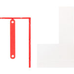 Relieur fasteneur q-connect d-clips plastique intérieur métallique pliable en tout sens coloris rouge boîte 100 unités