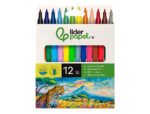Feutre coloriage liderpapel slim longueur écriture 800m pointe nylon 2mm diamètre étui carton 12 unités – Image 2