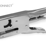 Pince à agrafer q-connect métallique 22x90x174mm 40f agrafes 24/6 et 26/6 coloris chromé