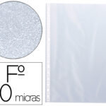 Pochette q-connect perforee folio 50 mc graine boite 100  unites
