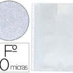 Pochette q-connect polypropylene graine perforee folio 80 mc boite 100 unites