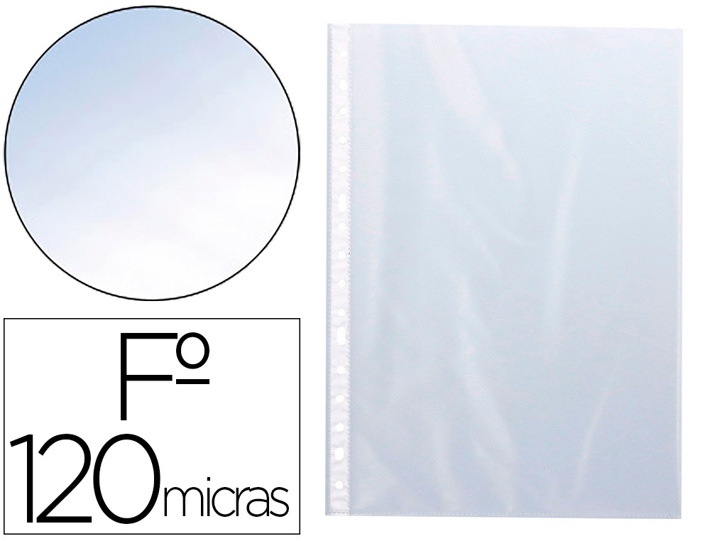 963406g-1.jpg Pochette q-connect perforee folio 120 mc cristal boite 100 unites – Image 1