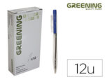 Stylo greening rétractable coloris bleu