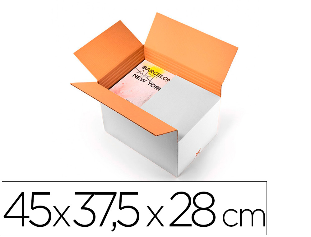 963735g-1.jpg Caisse americaine q-connect ultra-resistante reglable en hauteur double cannelure 7mm 450x280x375mm coloris blanc – Image 1