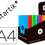 Classeur antartik 4 anneaux ronds 25mm a4 carton remborde coloris assortis