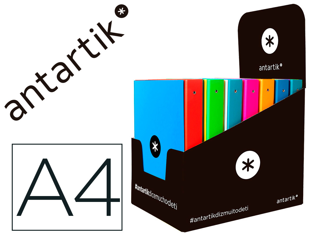 963844g-1.jpg Classeur antartik 4 anneaux ronds 25mm a4 carton remborde coloris assortis – Image 1