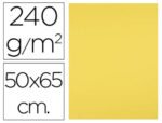 Papier cartonne liderpapel 50x65cm 240gr coloris jaune   citron paquet 25 feuilles