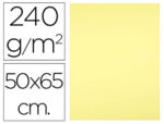 Papier cartonne liderpapel 50x65cm 240gr coloris jaune   paquet 25 feuilles