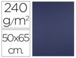 Papier cartonne liderpapel 50x65cm 240gr coloris bleu    saphir paquet 25 feuilles