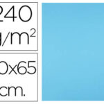 Papier cartonne liderpapel 50x65cm 240gr coloris bleu    ciel paquet 25 feuilles