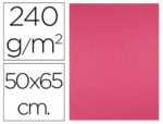 Papier cartonne liderpapel 50x65cm 240gr coloris fuchsia paquet 25 feuilles