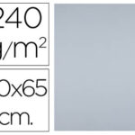 Papier cartonne liderpapel 50x65cm 240gr coloris gris    paquet 25 feuilles
