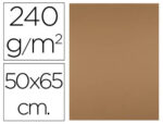 Papier cartonne liderpapel 50x65cm 240gr coloris marron  clair paquet 25 feuilles