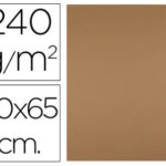Papier cartonne liderpapel 50x65cm 240gr coloris marron  clair paquet 25 feuilles