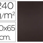 Papier cartonne liderpapel 50x65cm 240gr coloris marron  paquet 25 feuilles