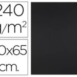 Papier cartonne liderpapel 50x65cm 240gr coloris noir    paquet 25 feuilles