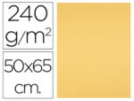 Papier cartonne liderpapel 50x65cm 240gr coloris or      paquet 25 feuilles