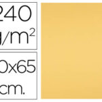 Papier cartonne liderpapel 50x65cm 240gr coloris or      paquet 25 feuilles