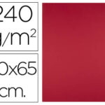 Papier cartonne liderpapel 50x65cm 240gr coloris rouge   noel paquet 25 feuilles